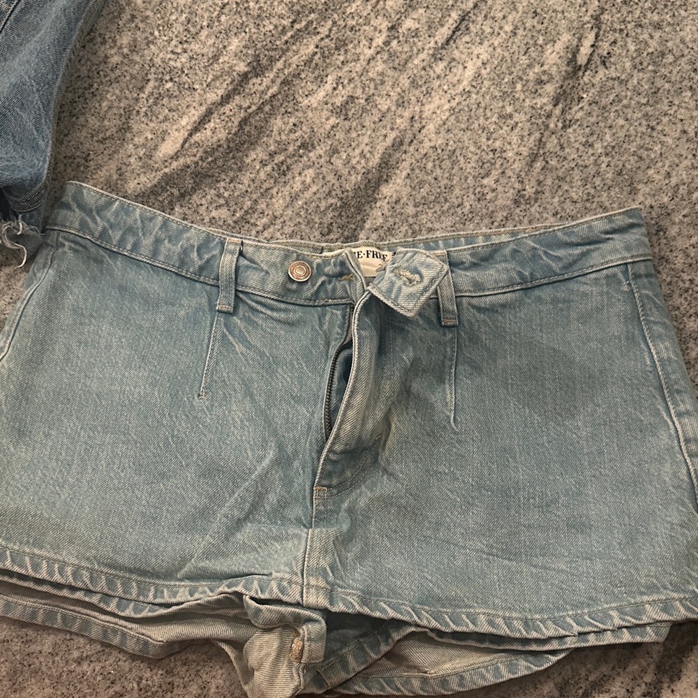 We The Free Light Blue Jean Shorts